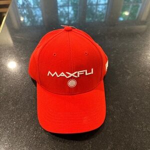 MAXFLI, red golf hat